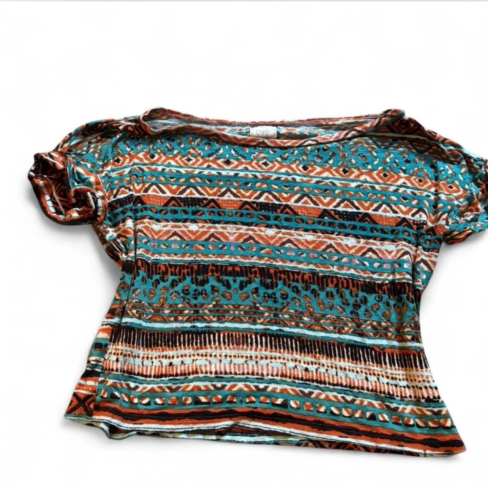 Multicolor Patterned Women's Top - Picture 1 of 2